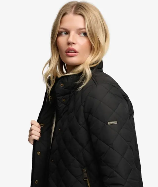 Superdry & Co Women's Estate Country Liner Jacket Black / Meteorite Black - 