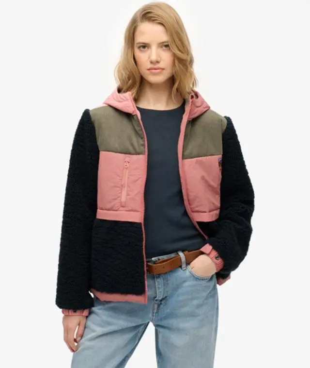 Superdry Women's Hooded Fleece Jacket Navy / Eclipse Navy -
