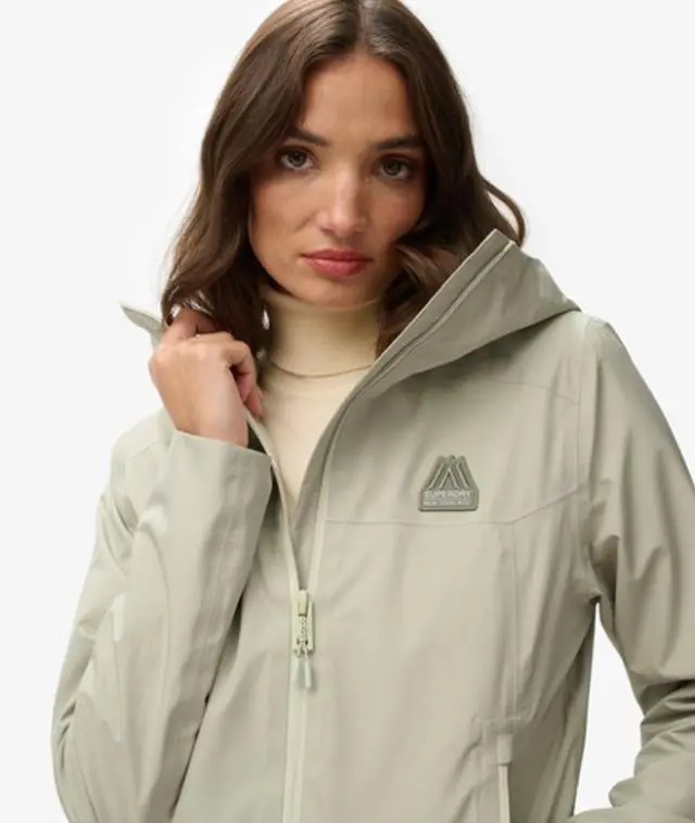 Superdry Women's Waterproof Jacket Green / Dusty Sage -