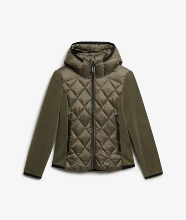 Superdry Women's Hooded Heritage Storm Jacket Green / Dusty Olive Green - 