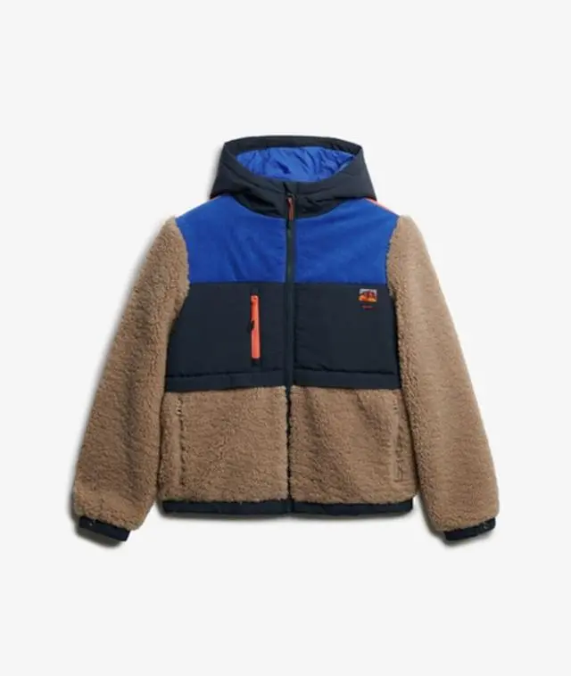 Superdry Women's Hooded Fleece Jacket Grey / Cobblestone Grey - 