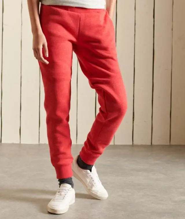 Superdry Women's Vintage Logo Embroidered Joggers Red / Papaya Marl - 