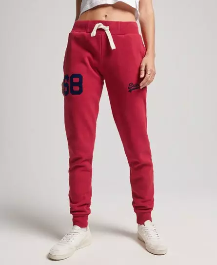 Superdry Women's Vintage Logo College Joggers Red / Varsity Red - 