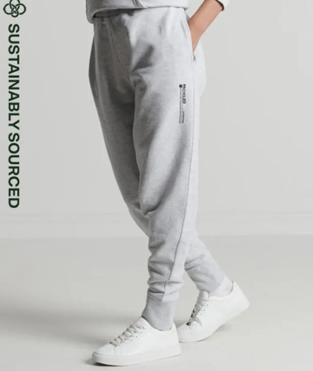 Superdry Women's Recycled Micro Side Joggers Light Grey / Flake Marl - 