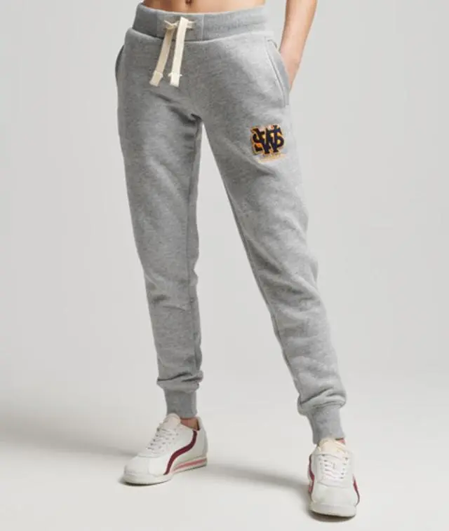 Superdry Women's Vintage Collegiate Joggers Grey / Athletic Grey Marl - 