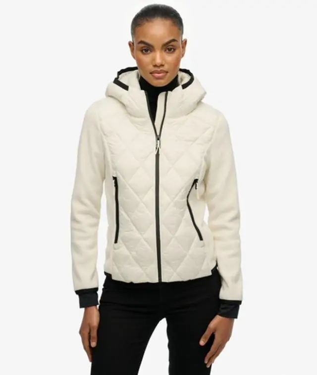 Superdry & Co Women's Hooded Heritage Storm Jacket White / Off White - 