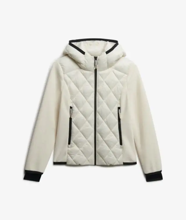 Superdry Women's Hooded Heritage Storm Jacket White / Off White - 