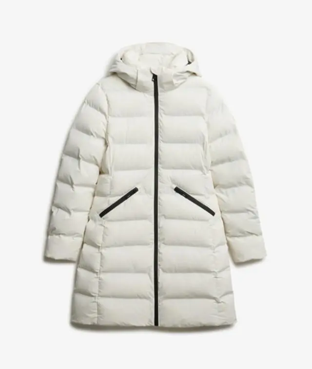 Superdry Women's City Mid Padded Jacket Cream / Off White - 