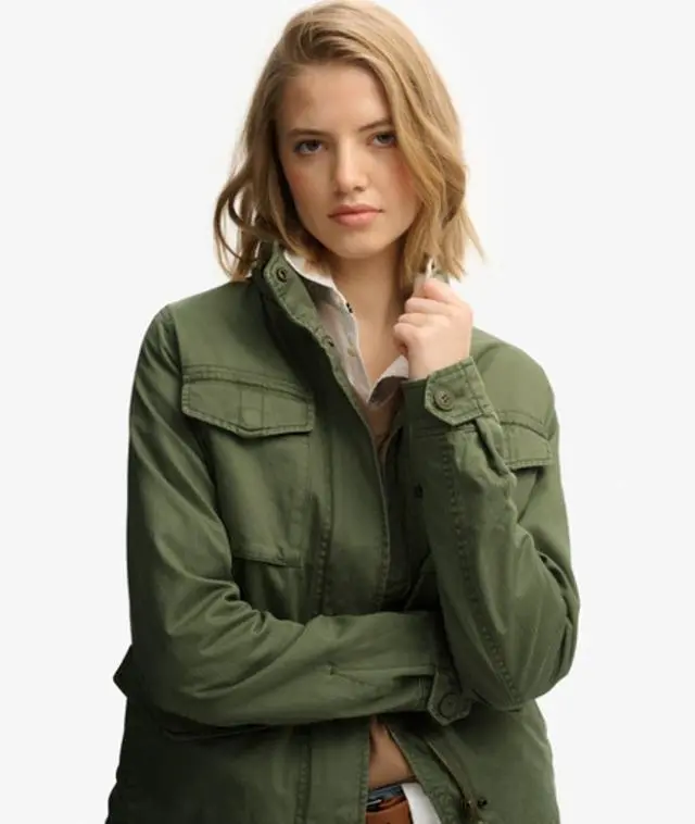 Superdry Women's M65 Rookie Jacket Green / Dusty Olive Green - 