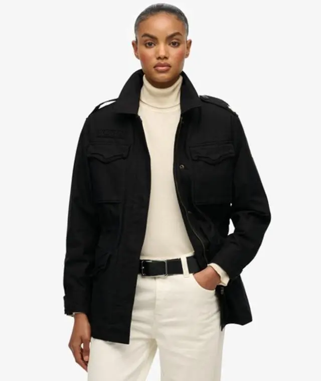 Superdry Women's Embellished Field Jacket Black -