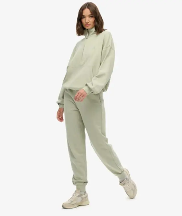 Superdry & Co Women's Studios Cuffed Joggers Green / Dusty Sage - 
