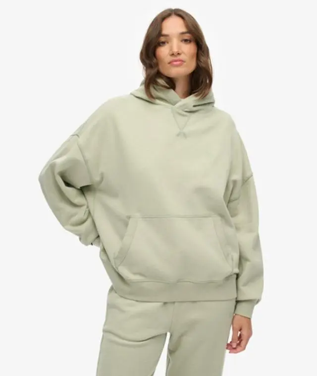 Superdry Women's Studios Relaxed Hoodie Green / Dusty Sage -