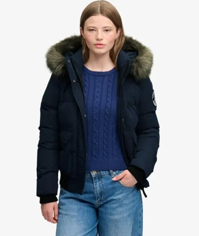 Superdry & Co Women's Everest Ella Bomber Jacket Navy / Eclipse Navy - 