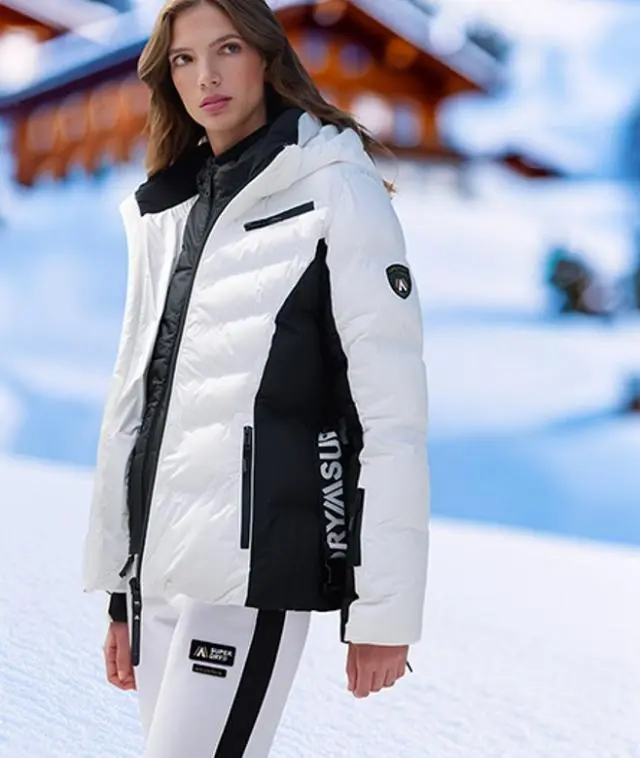 Superdry Women's Luxe Belted Ski Padded Jacket White / Optic - 
