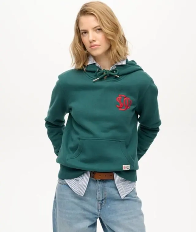 Superdry Women's SD & CO Neon Hoodie Green / June Bug Green -