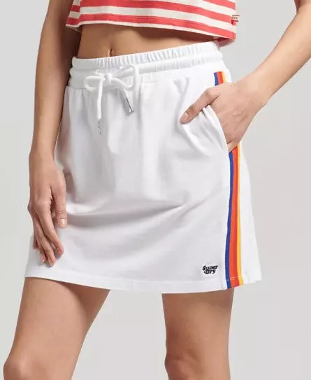 Superdry Women's Vintage Stripe Hockey Skirt White - 