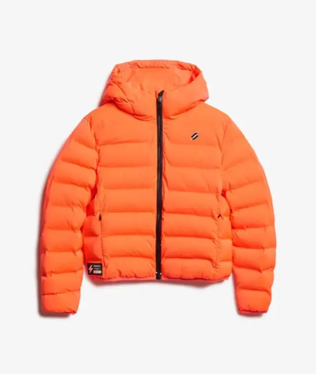 Superdry Women's All Seasons Padded Jacket Cream / Hyper Fire Coral - 