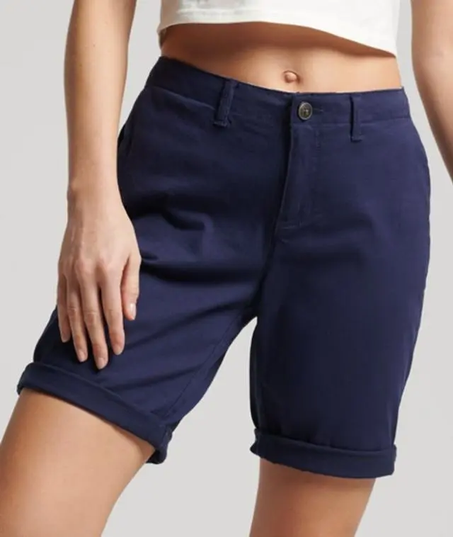 Superdry Women's City Chino Shorts Navy / Atlantic Navy - 