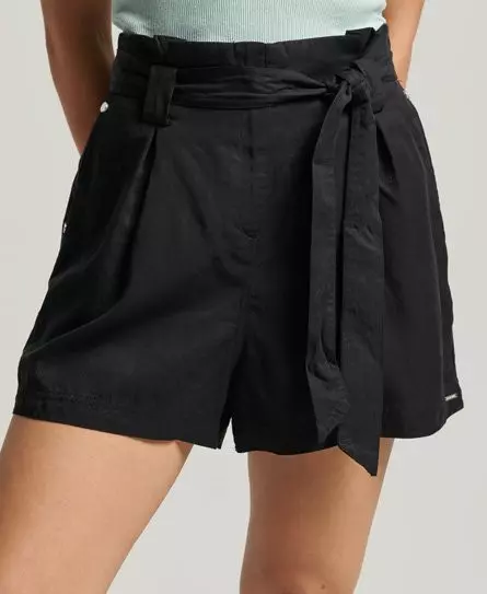 Superdry Women's Desert Paperbag Shorts Black - 
