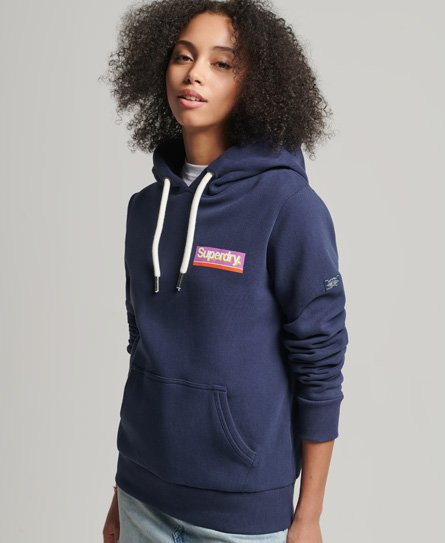 Superdry Women's Vintage Logo Seasonal Hoodie Navy / Atlantic Navy - 