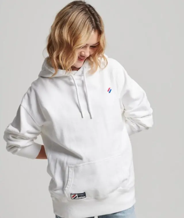 Superdry & Co Women's Organic Cotton Essential Oversized Hoodie White / Optic - 