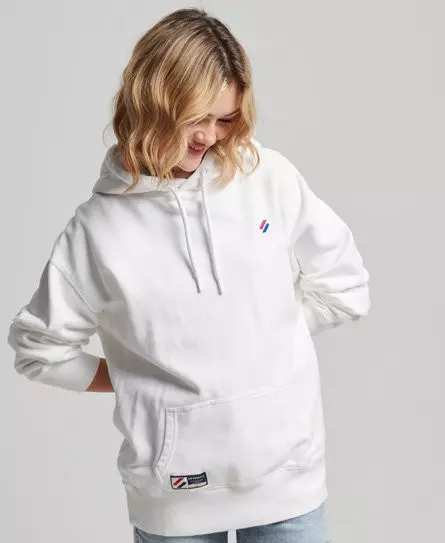 Superdry Women's Organic Cotton Essential Oversized Hoodie White / Optic - 