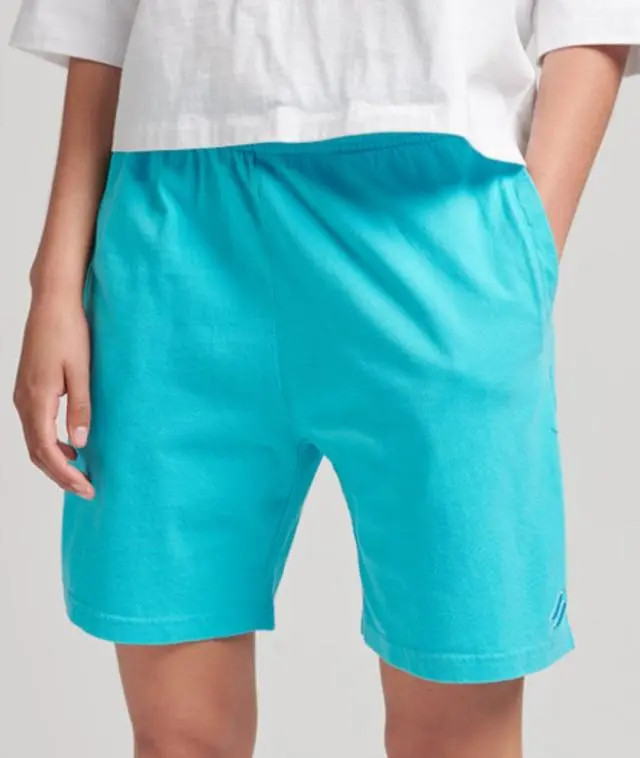 Superdry Women's Code Essential Boy Shorts Turquoise / Aquamarine - 
