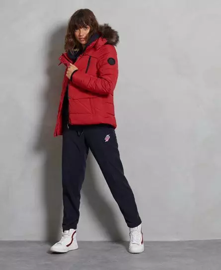 Superdry Women's Glacier Padded Jacket Red / Rouge Red - 