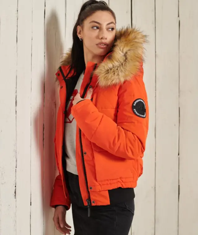 Superdry & Co Women's Everest Bomber Jacket Orange - 