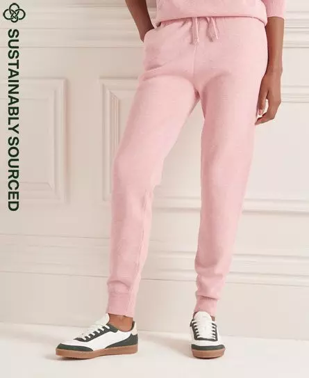 Superdry Women's Organic Cotton Essential Joggers Pink / Soft Pink Marl - 