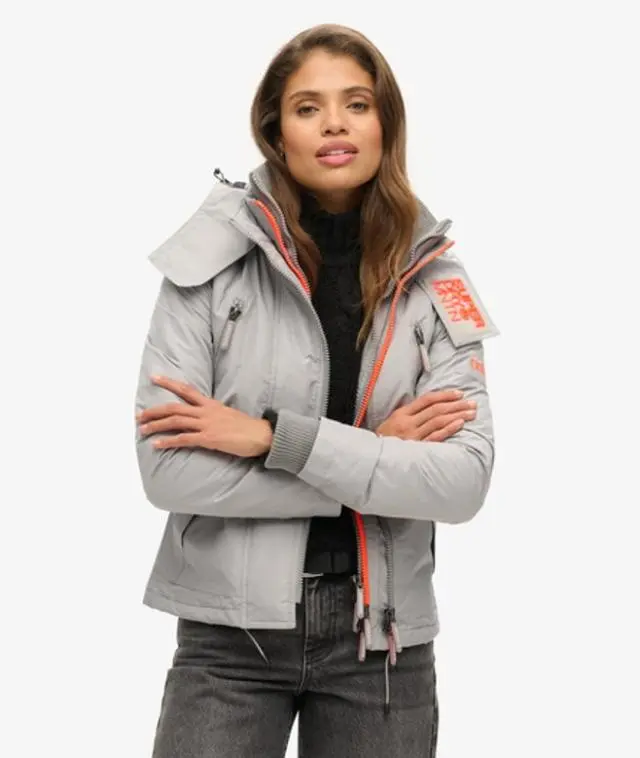 Superdry Women's Mountain Sd-windcheater Jacket Light Grey / Dove Grey - 