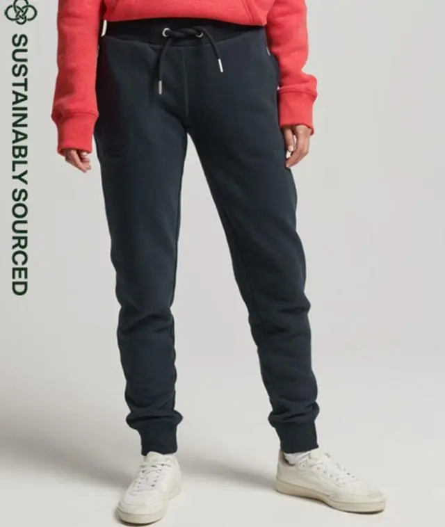 Superdry Women's Organic Cotton Vintage Logo Embroidered Joggers Navy / Eclipse Navy - 