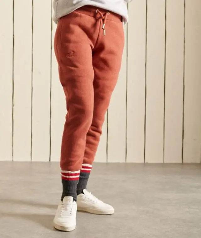Superdry Women's Vintage Logo Embroidered Joggers Cream / Spiced Marl - 