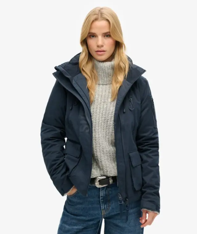 Superdry & Co Women's Ultimate Microfibre Sd-wind Jacket Navy / Super Dark Navy - 