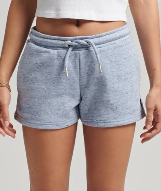 Superdry Women's Organic Cotton Vintage Logo Jersey Shorts Light Blue / LA Blue Marl - 