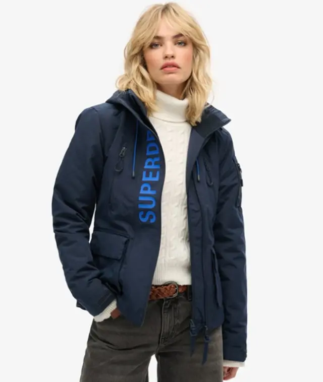 Superdry & Co Women's Hooded Ultimate Sd-windcheater Jacket Blue / Nordic Chrome Navy/mazarine Blue - 