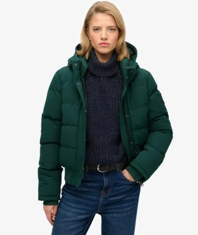 Superdry Women's Everest Bomber Jacket Green / Enamel Green -