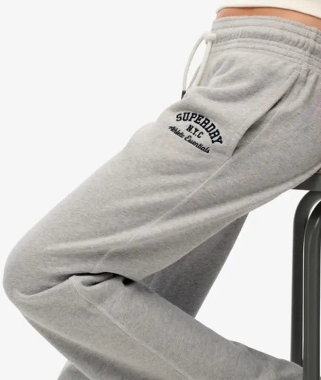 Superdry Women's Athletic Embroidered Flare Joggers Light Grey / Glacier Grey Marl -