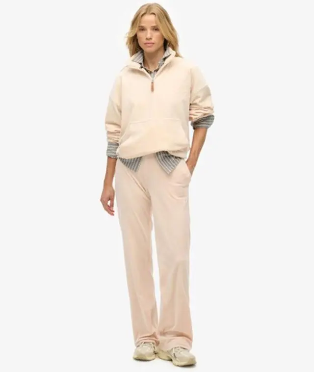 Superdry Women's Country Club Velour Joggers Pink / Pink Tint -