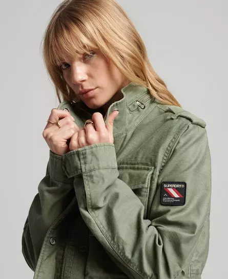 Superdry Women's Vintage M65 Jacket Green / Vintage Khaki - 