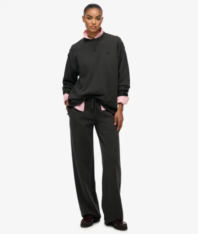 Superdry Women's Studios Joggers Dark Grey / Washed Black -