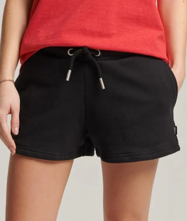 Superdry Women's Organic Cotton Vintage Logo Jersey Shorts Black - 
