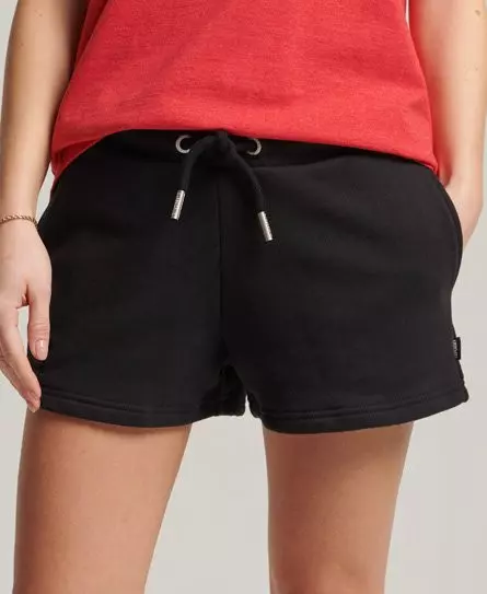 Superdry Women's Organic Cotton Vintage Logo Jersey Shorts Black - 