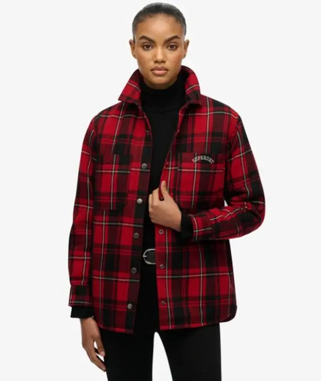 Superdry Women's Check Lined Shirt Red / Red Check -