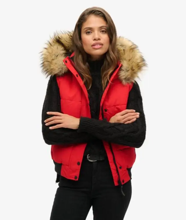 Superdry & Co Women's Ella Gilet Red / High Risk Red - 