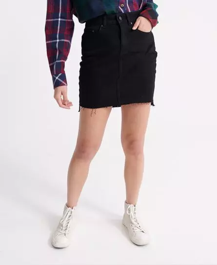 Superdry Women's Denim Mini Skirt Black - 