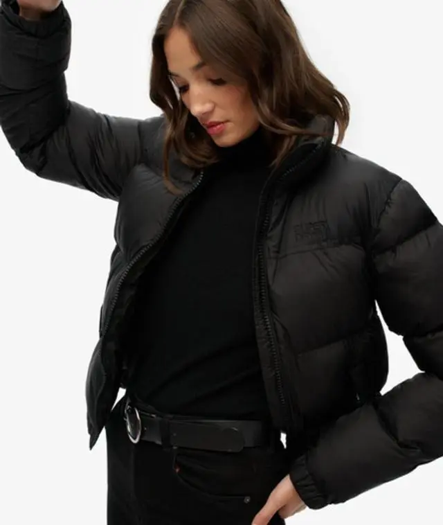 Superdry Women's Black Puffer Jacket -