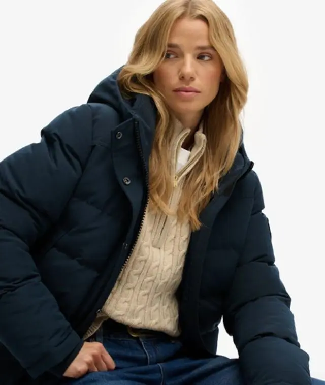 Superdry & Co Women's Everest Bomber Jacket Blue / Blueberry Navy - 