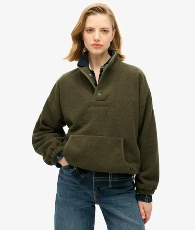 Superdry Women's Classic Sweatshirt, Khaki,