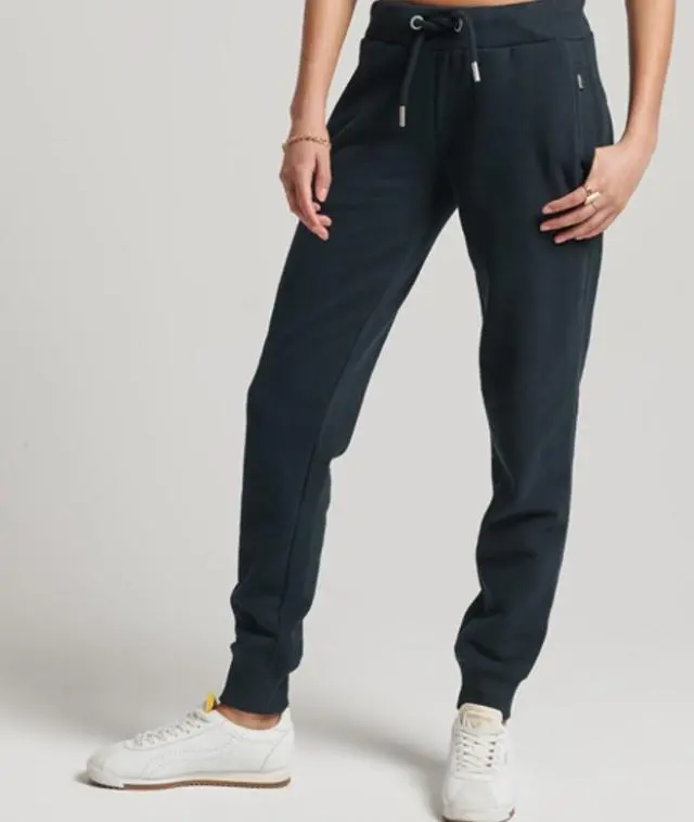Superdry Women's Organic Cotton Vintage Logo Embroidered Joggers Navy / Eclipse Navy - 